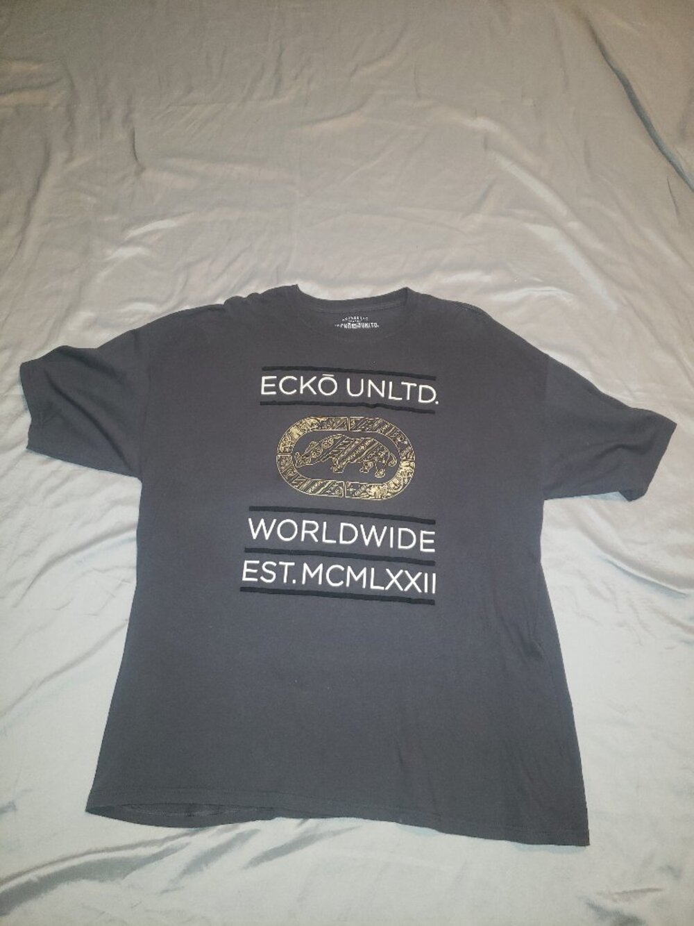 Ecko Unltd Rhino Logo Tee 2XL Dark Gray Worldwide Graphic